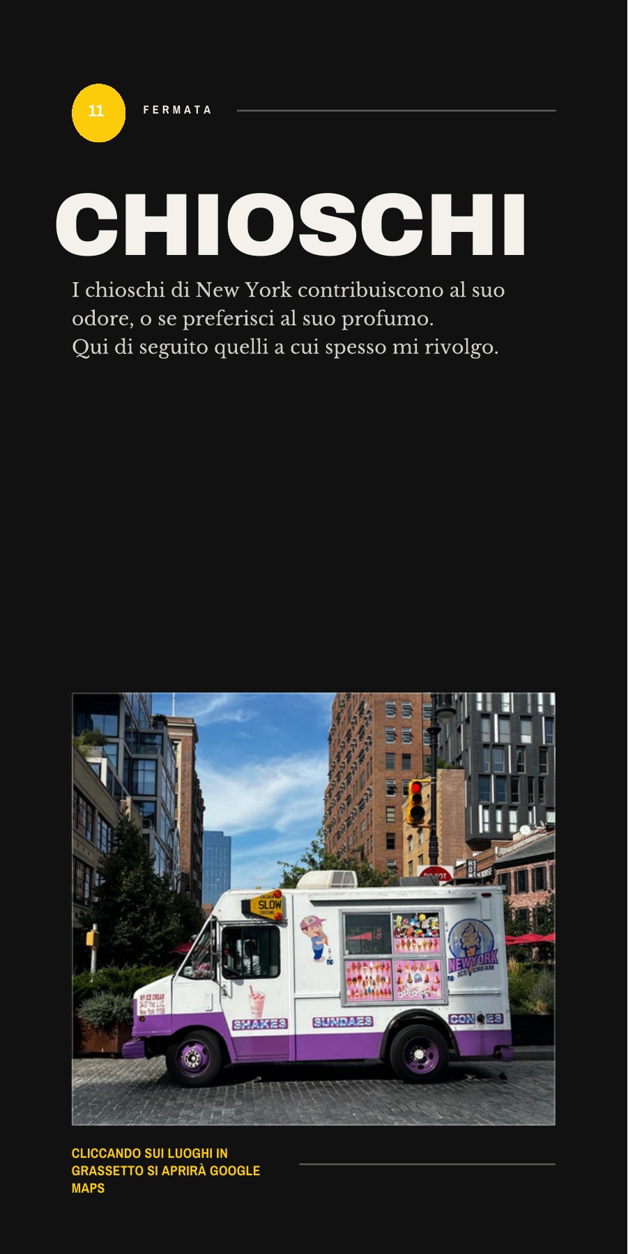 Anteprima del capitolo sui chioschi di New York